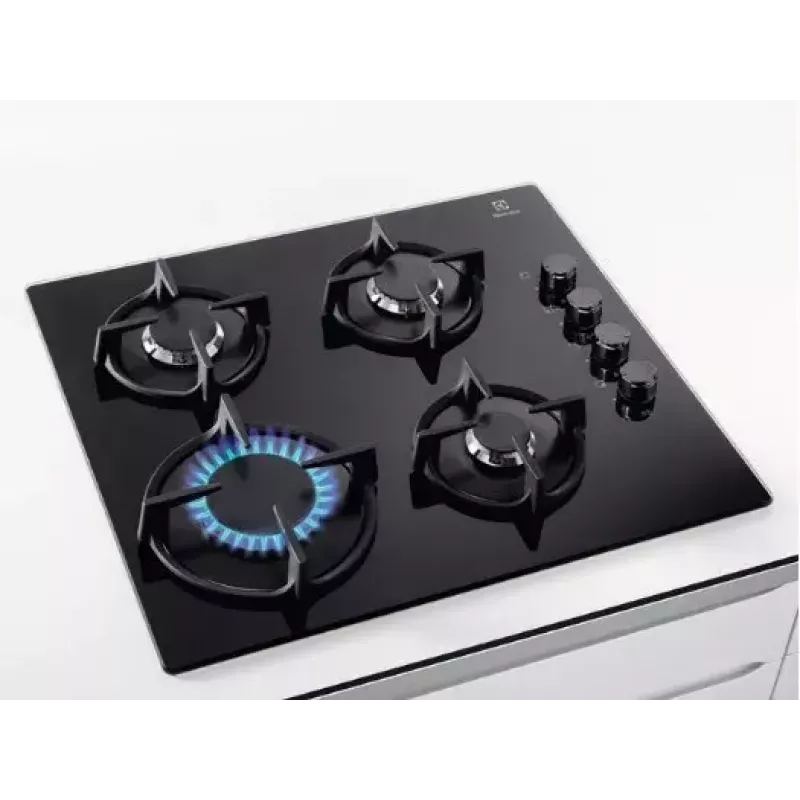 Įmontuojama dujinė kaitlentė Electrolux EGG6407K, juoda, 59 cm, 4 zonos