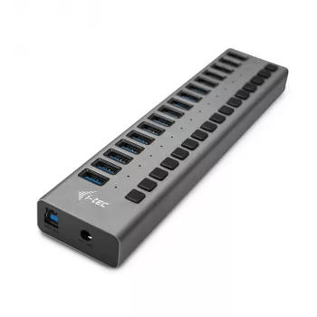 i-tec USB 3.0 įkrovimo HUB 16 prievadų + 90 W maitinimo adapteris