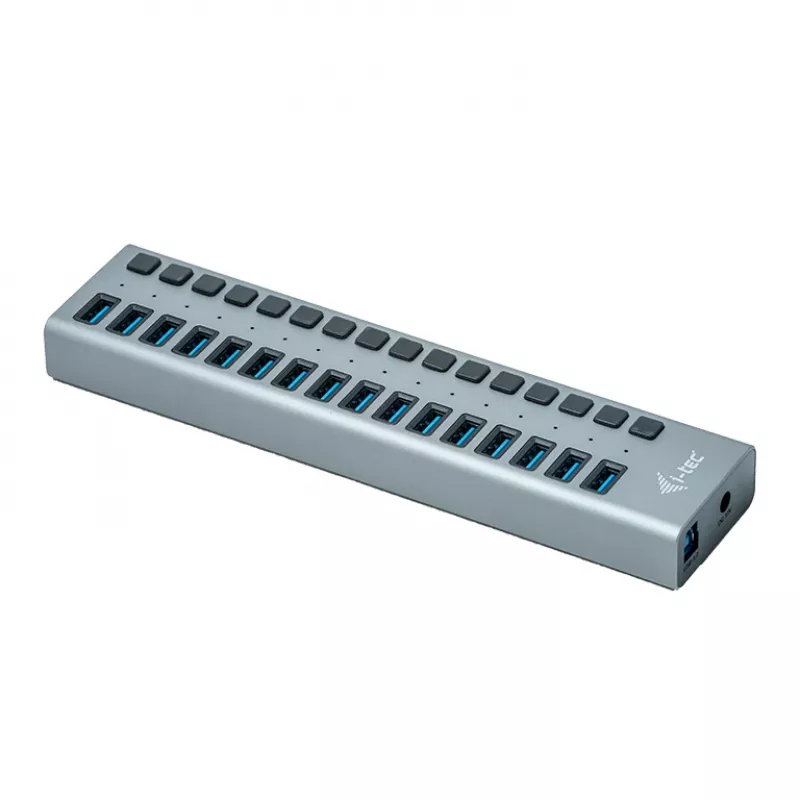 i-tec USB 3.0 įkrovimo HUB 16 prievadų + 90 W maitinimo adapteris