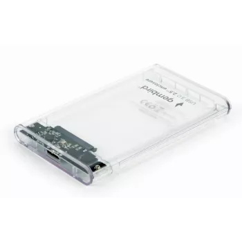 GEMBIRD USB 3.0 išorinis dėklas 2,5 colio SATA kietajam diskui, 9,5 mm, skaidrus plastikas