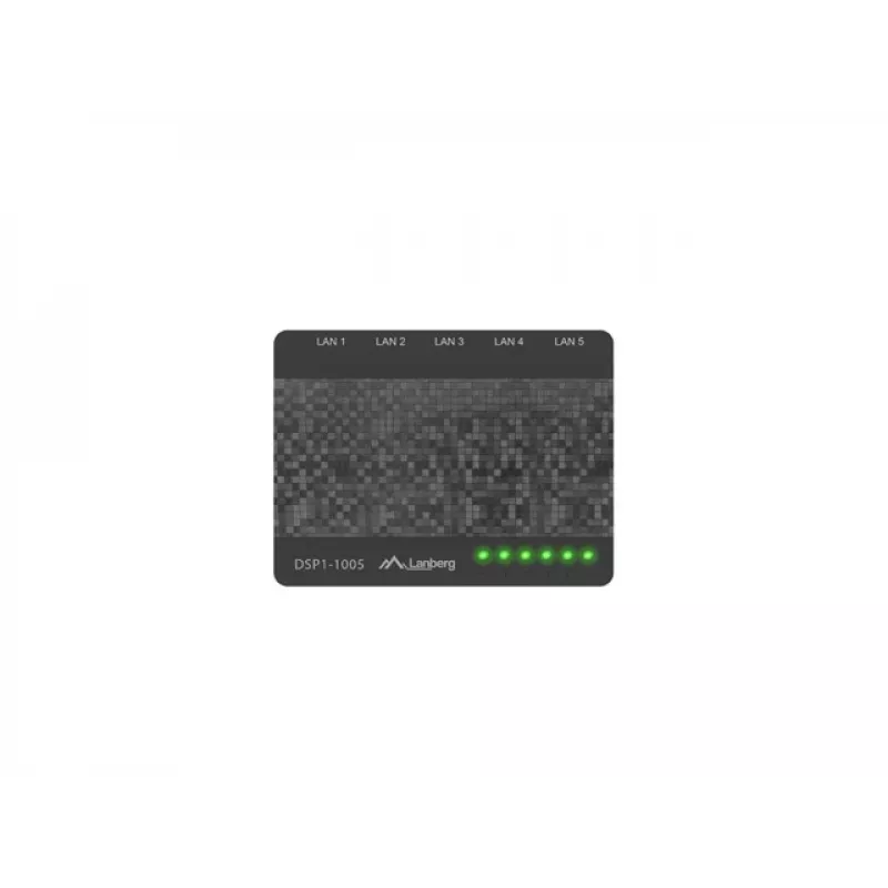 LANBERG Switch DSP1-1005 5x 1 Gb/s Nevaldomas Gigabit Ethernet stalinis 5V