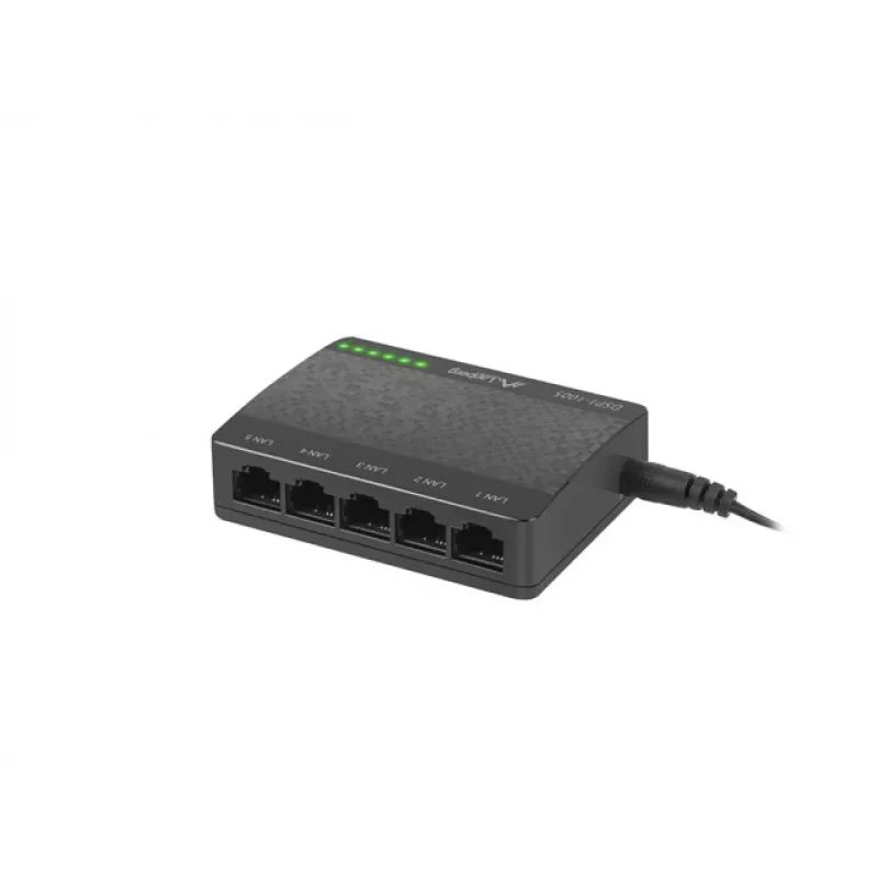 LANBERG Switch DSP1-1005 5x 1 Gb/s Nevaldomas Gigabit Ethernet stalinis 5V
