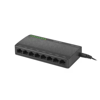 LANBERG Switch Dsp1-1008 8x 1 Gb/s Nevaldomas Gigabit Ethernet Darbalaukis 5V