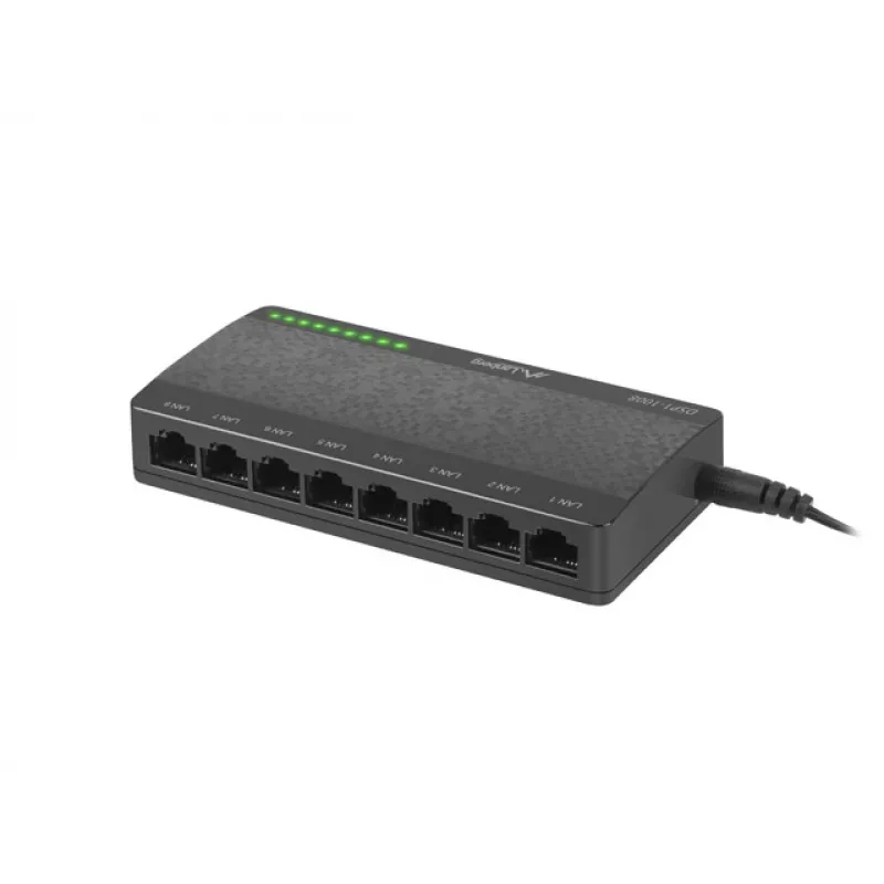LANBERG Switch Dsp1-1008 8x 1 Gb/s Nevaldomas Gigabit Ethernet Darbalaukis 5V