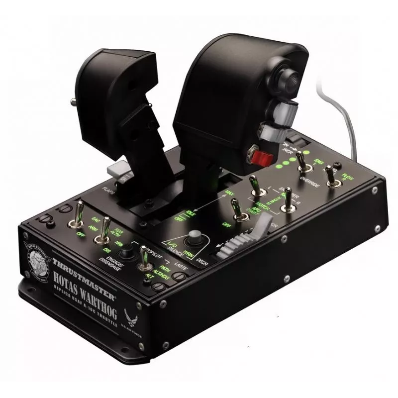 Thrustmaster HOTAS Warthog dvigubi droseliai juodi USB skrydžių simuliatoriui PC