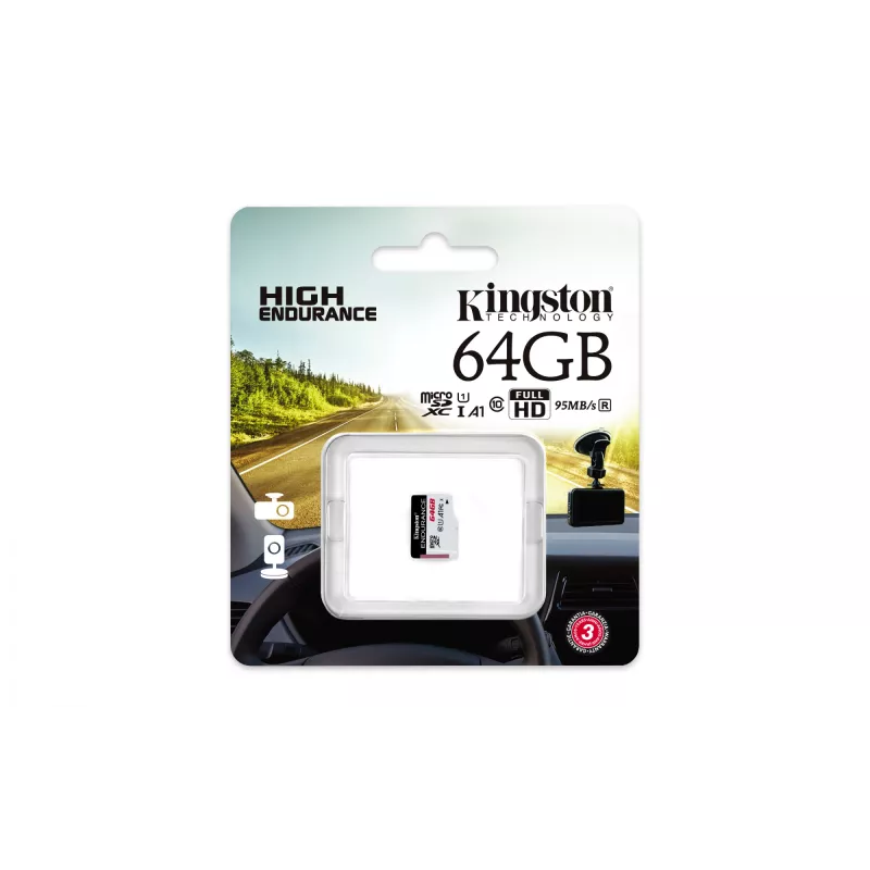Kingston Technology High Endurance 64 GB MicroSD UHS-I Class 10 atminties kortelė