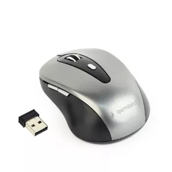 GEMBIRD MUSW-4B-04-BG Belaidė optinė pelė, juoda/spacegrey, 4 mygtukai
