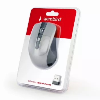 GEMBIRD MUSW-4B-04-BG Belaidė optinė pelė, juoda/spacegrey, 4 mygtukai