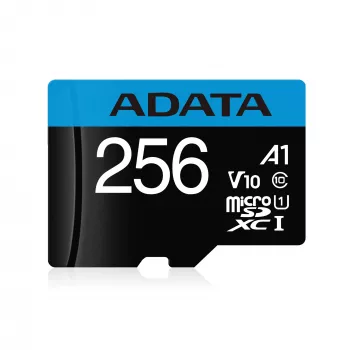 „ADATA“ „Premier“ microSDXC 256 GB UHS-I Class 10 V10 atminties kortelė su SD adapteriu