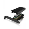 ICY BOX IB-PCI214M2-HSL PCIe M.2 adapterio kortelė su aušintuvu