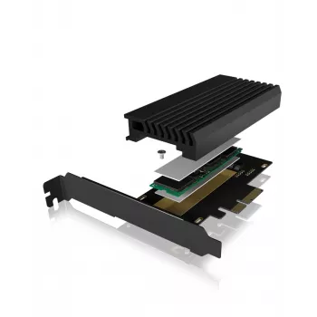 ICY BOX IB-PCI214M2-HSL PCIe M.2 adapterio kortelė su aušintuvu