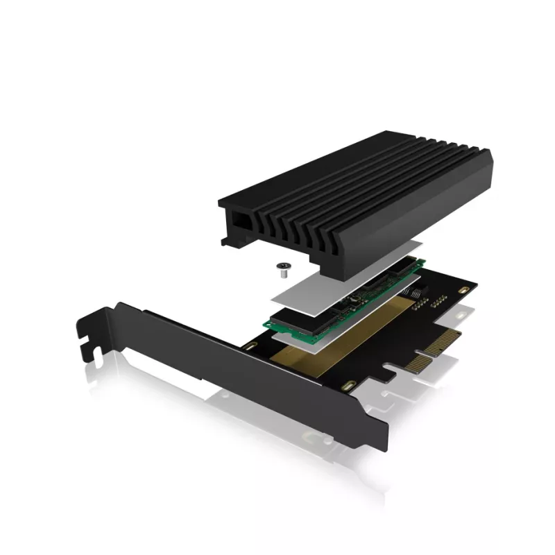 ICY BOX IB-PCI214M2-HSL PCIe M.2 adapterio kortelė su aušintuvu