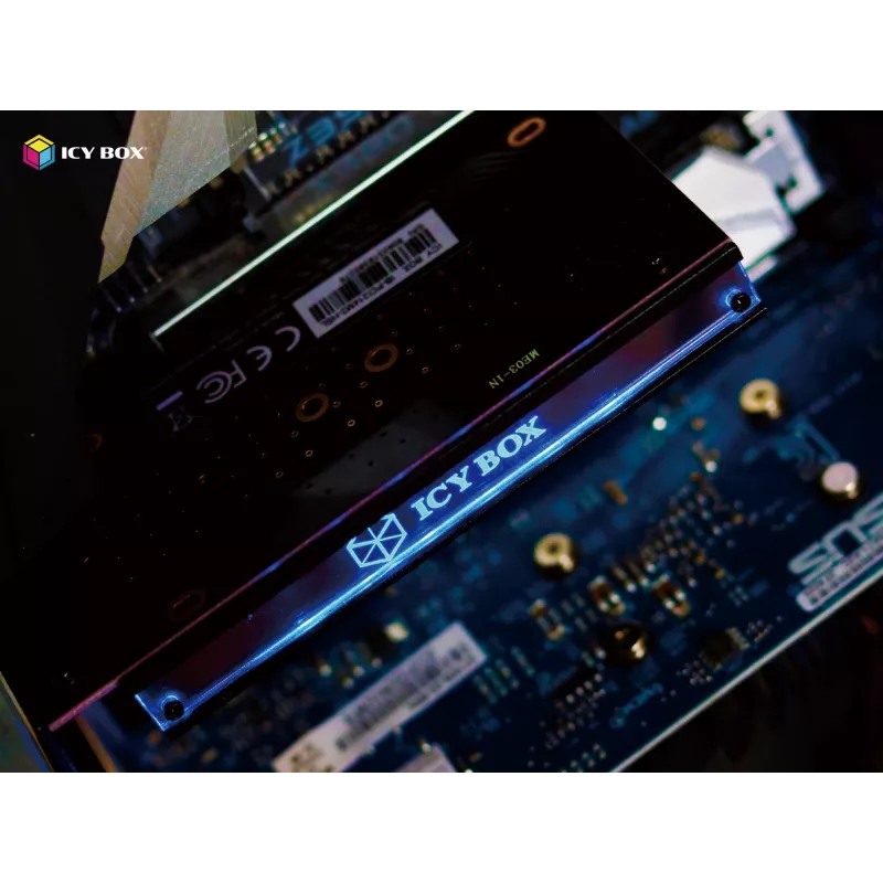 ICY BOX IB-PCI214M2-HSL PCIe M.2 adapterio kortelė su aušintuvu