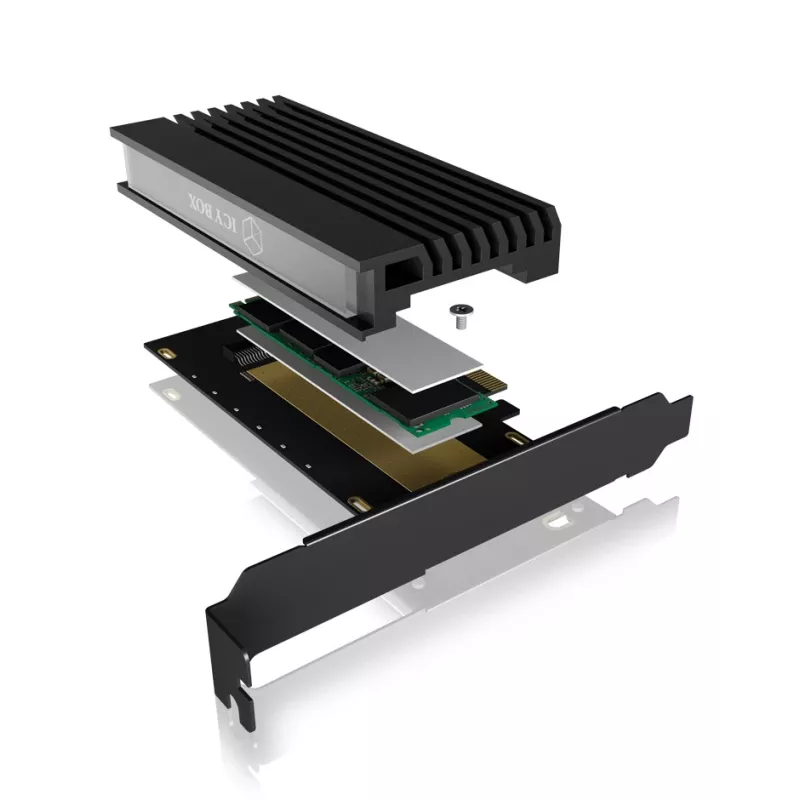 ICY BOX IB-PCI214M2-HSL PCIe M.2 adapterio kortelė su aušintuvu