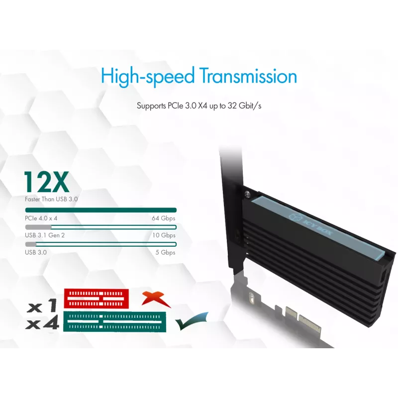ICY BOX IB-PCI214M2-HSL PCIe M.2 adapterio kortelė su aušintuvu