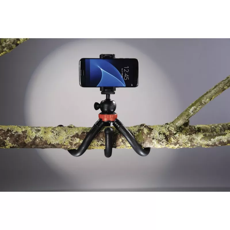 Hama FlexPro trikojis išmaniesiems telefonams / veiksmo kameroms, 3 kojelės, juoda, raudona