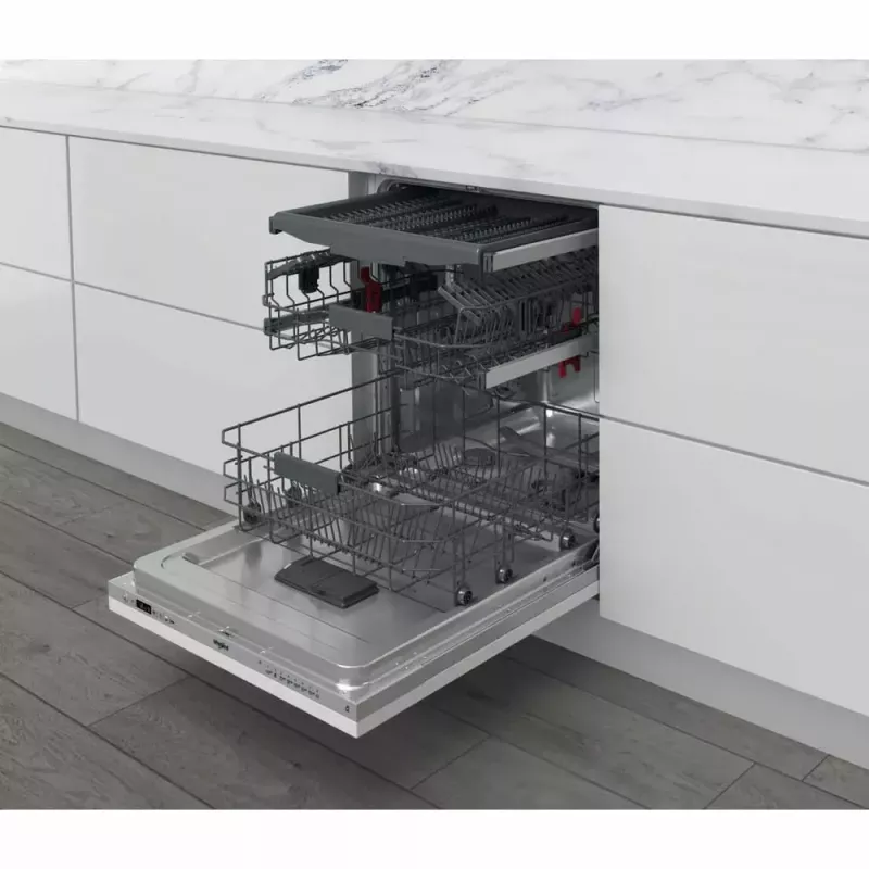 Pusiau įmontuojama indaplovė WHIRLPOOL WIC 3C26 F — 60 cm, 14 komplektų, 46 dB, energijos klasė E