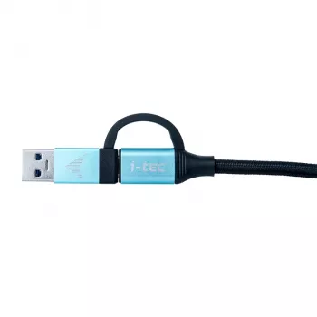 USB-C laidas į USB-C su integruotu USB 3.0 adapteriu i-tec C31USBCACBL