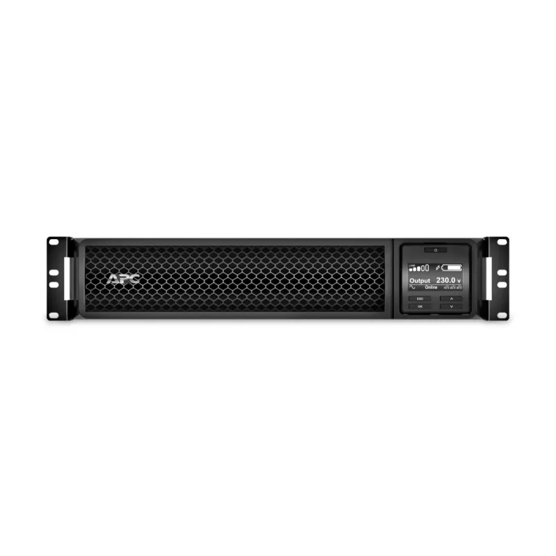 APC Smart-UPS On-Line 1500VA/1500W, 2U stelažinis, 230V, 6x C13 IEC lizdai, SmartSlot, prailgintas veikimo laikas, su bėgeliais
