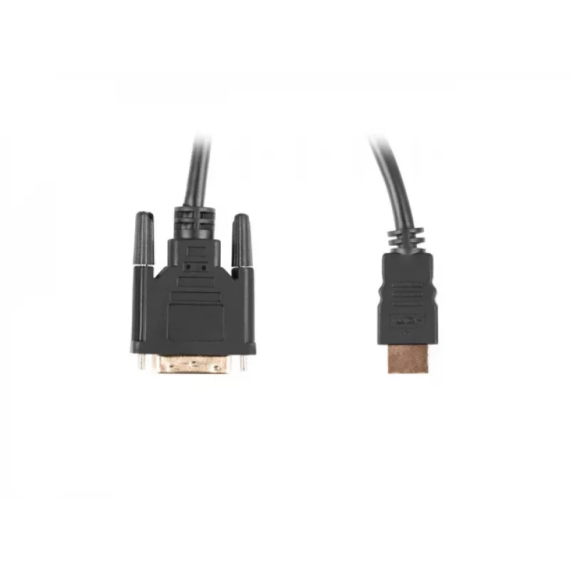 LANBERG HDMI(m)->DVI-D(m)(24+1) kabelis Dual Link su paauksuotomis 4K jungtimis - 1,8 m juodas