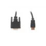 Lanberg HDMI–DVI-D (24+1) dvigubos jungties laidas su paauksuotomis 4K jungtimis – 3 m, juodas