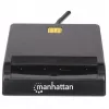 Kontaktinių kortelių skaitytuvas MANHATTAN 102049 — USB 2.0, kabelis 1,05 m, juodas, ABS korpusas