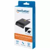 Kontaktinių kortelių skaitytuvas MANHATTAN 102049 — USB 2.0, kabelis 1,05 m, juodas, ABS korpusas