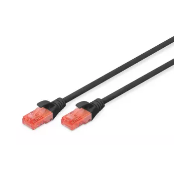 DIGITUS Professional Patch laidas - CAT6 - U/UTP - Apsaugotas nuo užsikabinimo - 5m - Juoda