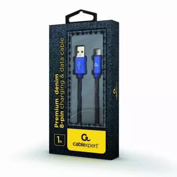 Laidas Lightning Cablexpert CC-USB2J-AMLM-1M-BL, 1 m, mėlynas