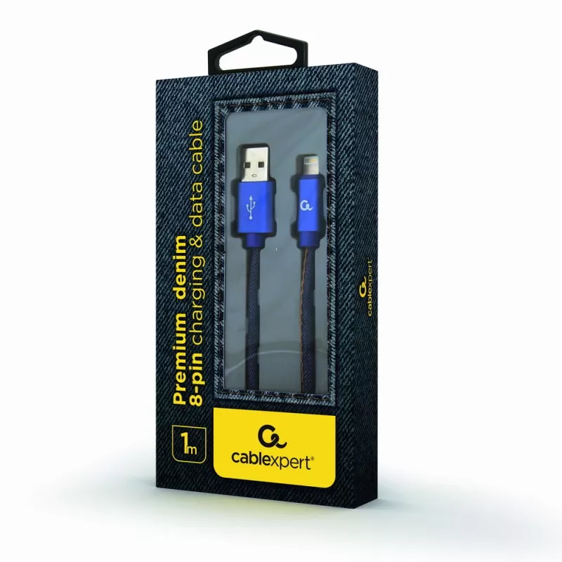 Laidas Lightning Cablexpert CC-USB2J-AMLM-1M-BL, 1 m, mėlynas