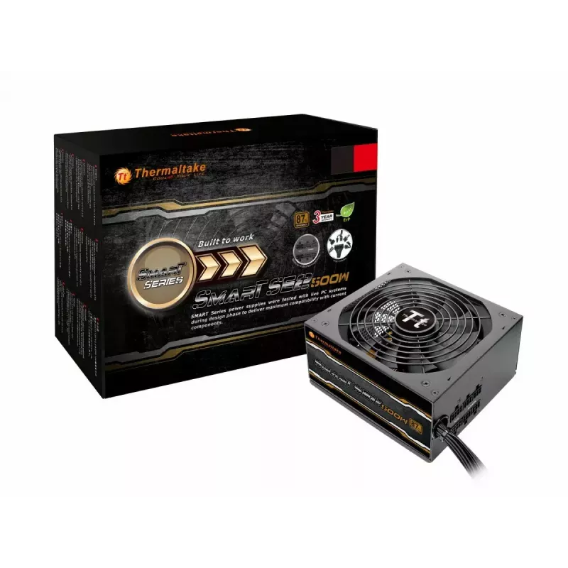 Maitinimo blokas THERMALTAKE Smart SE2 500W Modular (efektyvumas ~87%, vienas +12V kanalas)