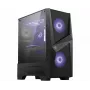 MSI MAG FORGE 100M Mid Tower žaidimų kompiuterio korpusas 'Juodas, 2x 120mm RGB PWM ventiliatorius, 1x 120mm ventiliatorius, 1-6 RGB valdiklis, grūdintas stiklas, ATX, mATX, mini-ITX'