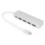 DIGITUS USB-C HUB 4 prievadai PD 4x USB 3.0, 1x PD įkrovimas, pilka