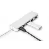 DIGITUS USB-C HUB 4 prievadai PD 4x USB 3.0, 1x PD įkrovimas, pilka