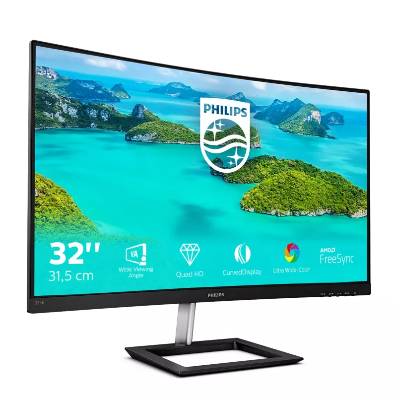 Philips E Line 325E1C/00 monitorius 80 cm (31,5 colio) 2560 x 1440 pikselių Quad HD LCD juodas