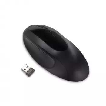 Kensington Pro Fit Ergo belaidė pelė – juoda, dešinei rankai, RF Wireless + Bluetooth, 1600 DPI, juoda