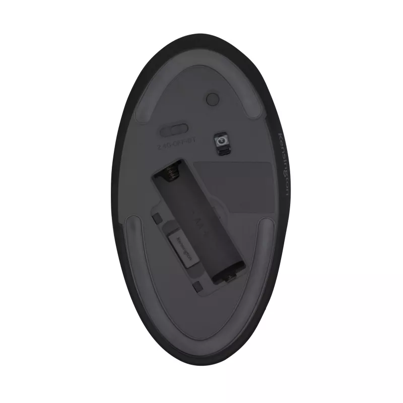 Kensington Pro Fit Ergo belaidė pelė – juoda, dešinei rankai, RF Wireless + Bluetooth, 1600 DPI, juoda