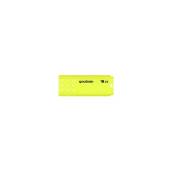 USB atmintukas GOODRAM UME2 16 GB, USB 2.0 Type-A, geltonas, 51×21 mm