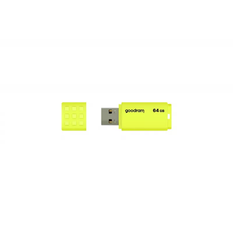 USB atmintukas GOODRAM UME2 64 GB USB Type-A 2.0, geltonas, su dangteliu