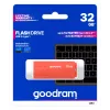 USB atmintukas GOODRAM UME3 32GB USB-A 3.2 Gen 1, oranžinis, 59,6×20,6×9,2 mm