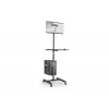 DIGITUS DA-90374 Mobilioji darbo stotis su monitoriaus laikikliu ir PC dėklu, iki 8 kg, 32 colių ekranui - juoda