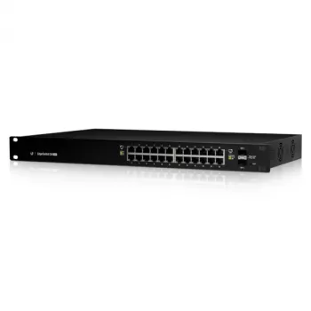 UBIQUITI NETWORKS EdgeSwitch 24 prievadų 250W valdomas PoE+ jungiklis