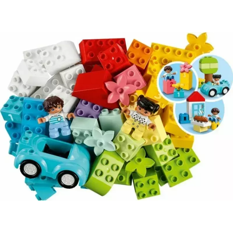 LEGO DUPLO dėžutė su kaladėlėmis 10913 – 65 spalvingų statybinių kaladėlių rinkinys mažiems vaikams nuo 1,5 metų