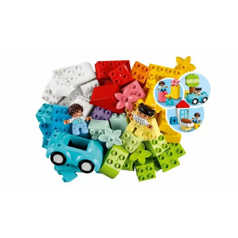 LEGO DUPLO dėžutė su kaladėlėmis 10913 – 65 spalvingų statybinių kaladėlių rinkinys mažiems vaikams nuo 1,5 metų