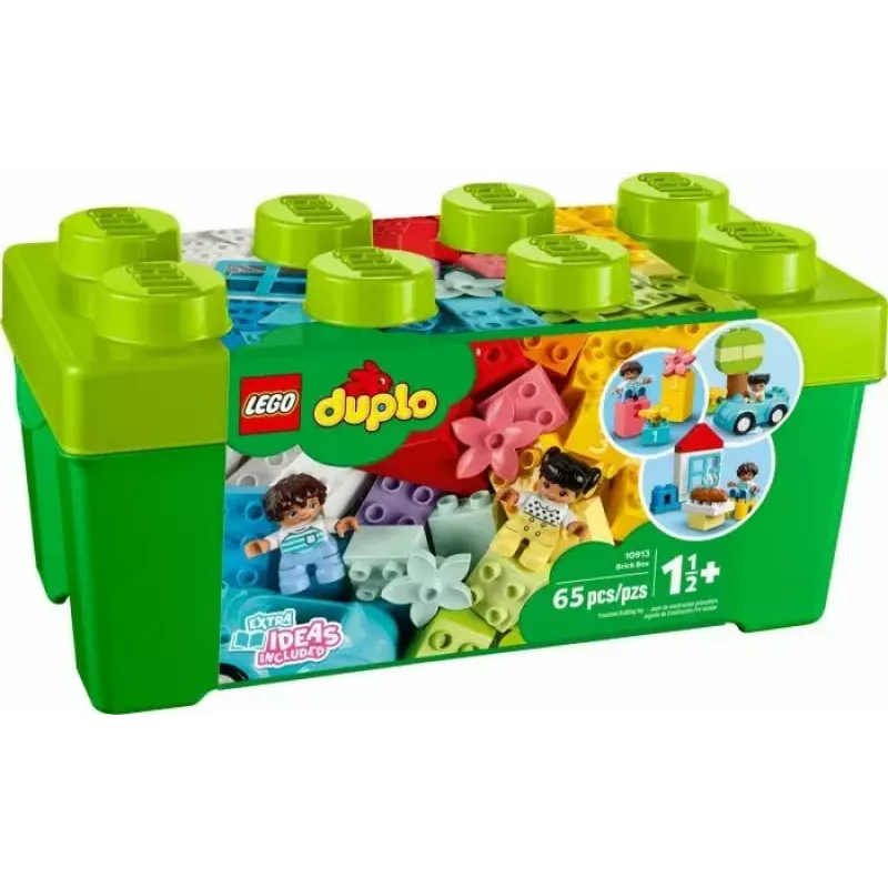 LEGO DUPLO dėžutė su kaladėlėmis 10913 – 65 spalvingų statybinių kaladėlių rinkinys mažiems vaikams nuo 1,5 metų