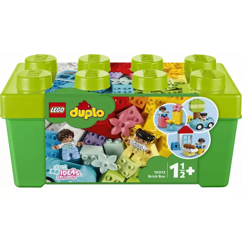 LEGO DUPLO dėžutė su kaladėlėmis 10913 – 65 spalvingų statybinių kaladėlių rinkinys mažiems vaikams nuo 1,5 metų
