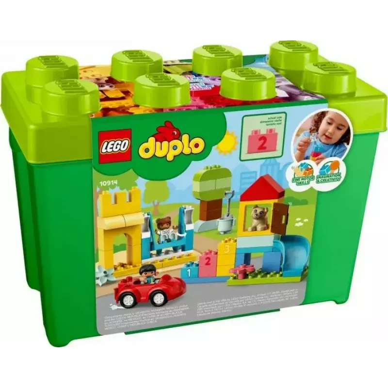 LEGO DUPLO 10914 Plytų dėžutė – 65 dalių konstravimo rinkinys mažyliams nuo 1,5 metų