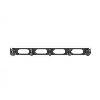 Kabelių tvarkymo panelė LANBERG AK-1205-B, 1U, metalinė, 19 colių (482,6 mm) plotis, 80 mm gylis, juoda