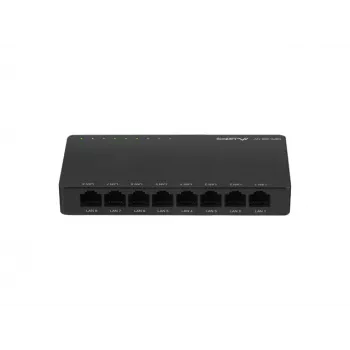 LANBERG Switch Dsp2-1008-12v 8x 1Gb/s Nevaldomas Gigabit Ethernet Darbalaukio 12V