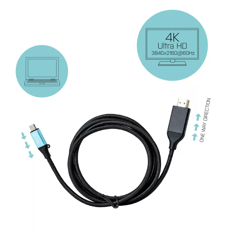 i-tec USB-C į HDMI adapteris 4K / 60 Hz 200 cm